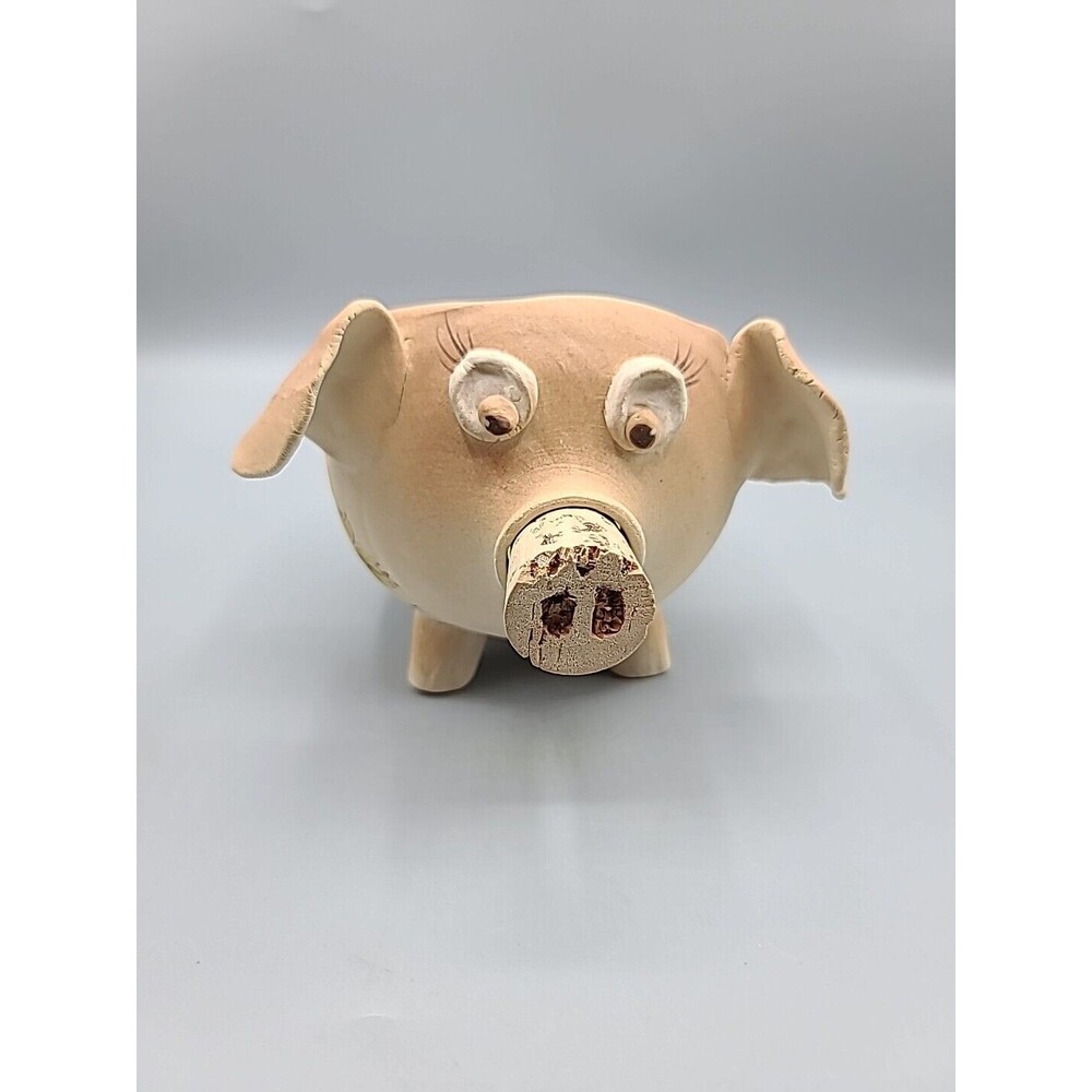 Piggy Trinket Box Handmade Studio Pottery Ceramic Pig Signed